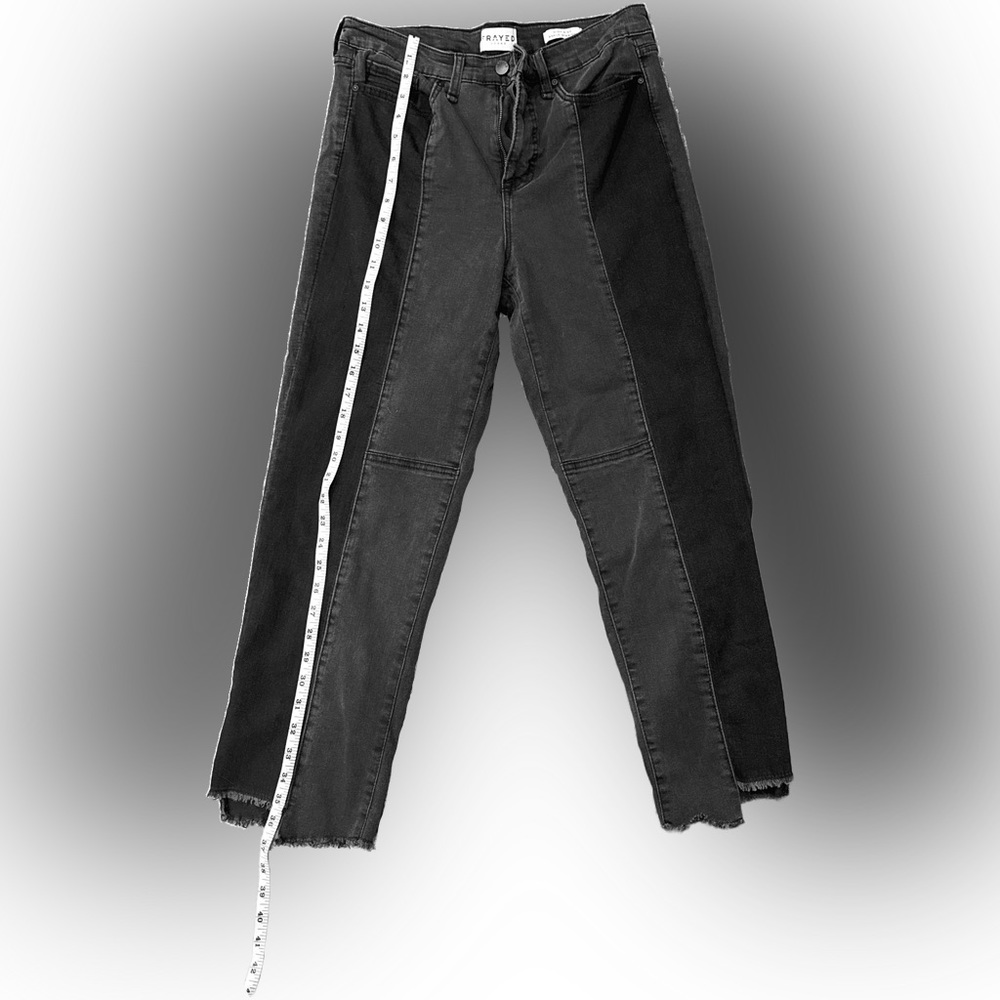 🌺Frayed Denim Pure Wonder Black Cropped 2 Tone Jeans🌸🌺 - Picture 4 of 11